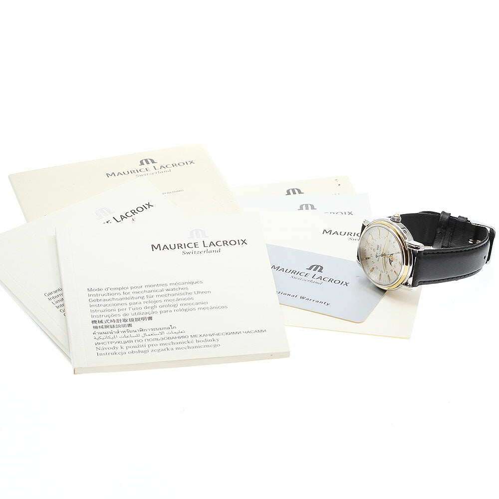 Maurice Lacroix MP6347 Masterpiece YG Bezel Triple Calendar Automatic Men's Watch with Warranty