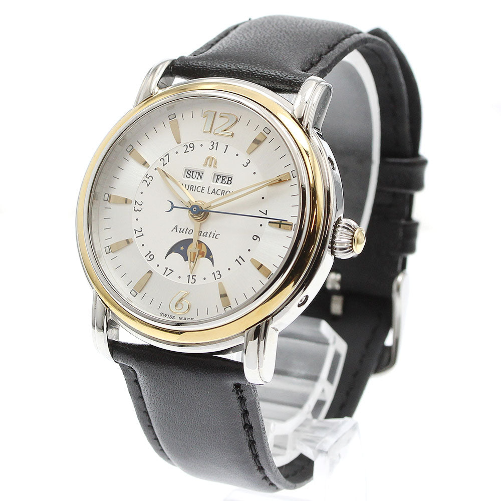 Maurice Lacroix MP6347 Masterpiece YG Bezel Triple Calendar Automatic Men's Watch with Warranty