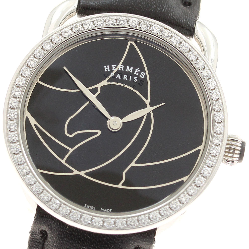 HERMES AR5.232 Arceau Casaque Diamond Bezel Quartz Women's Watch