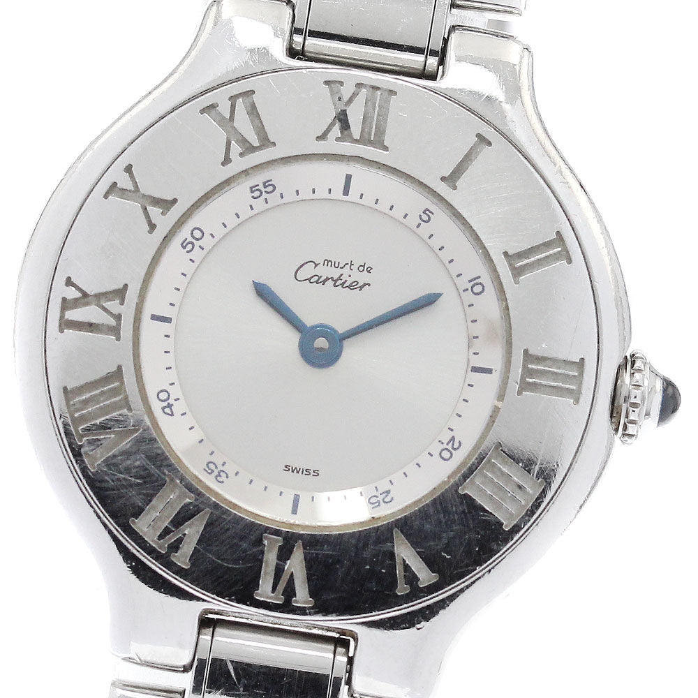 CARTIER W10109T2 Must 21 Vingt-et-un Quartz Ladies Watch with Warranty