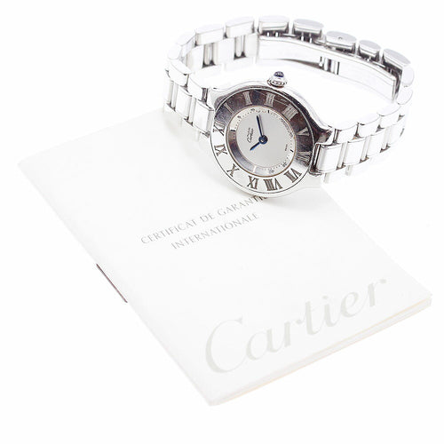 CARTIER W10109T2 Must 21 Vingt-et-un Quartz Ladies Watch with Warranty