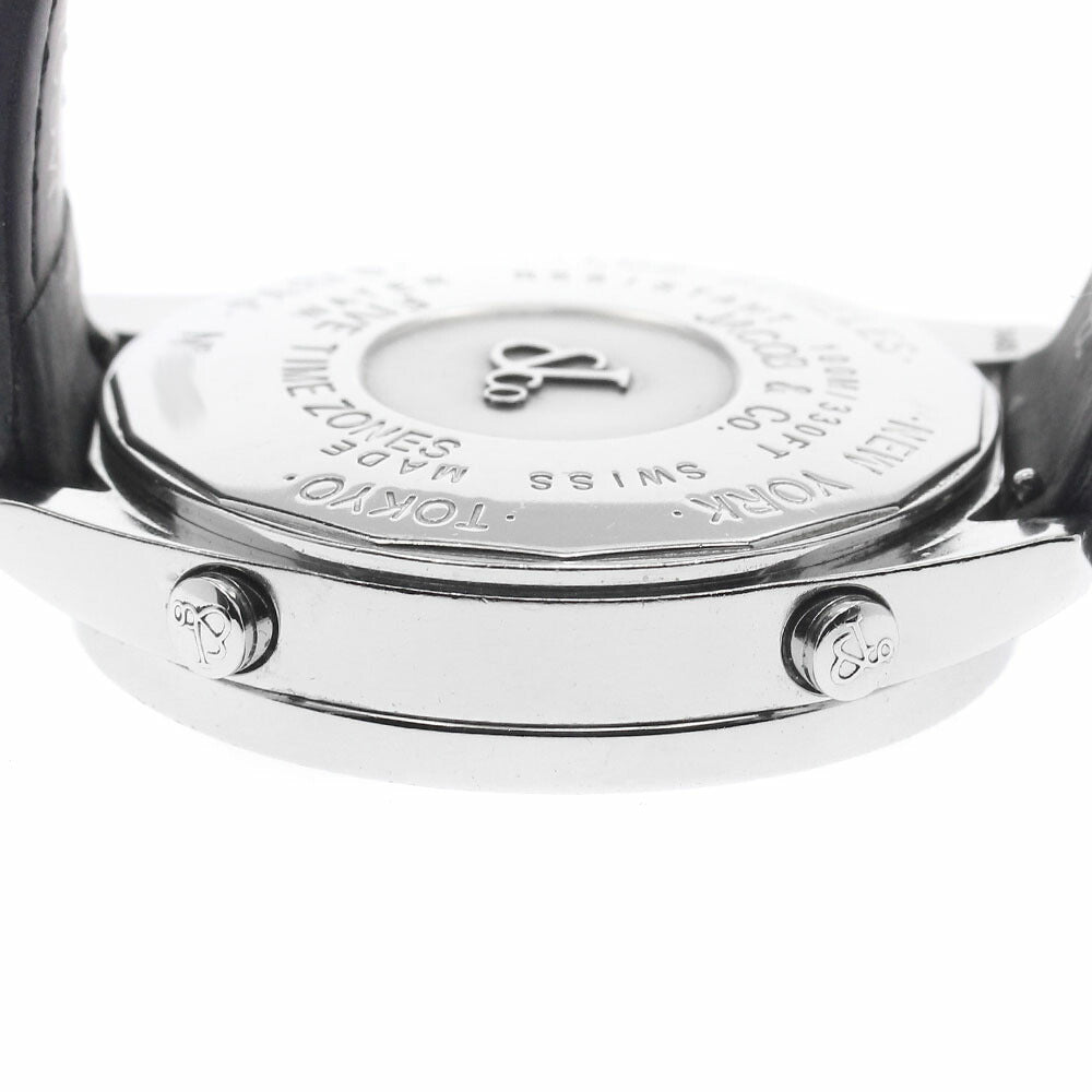 JACOB&CO 5 Time Zone Date Diamond Bezel Quartz Men's Watch