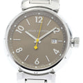 LOUIS VUITTON Q1112 Tambour Date Quartz Men's Watch Excellent Condition with Box and Warranty Card