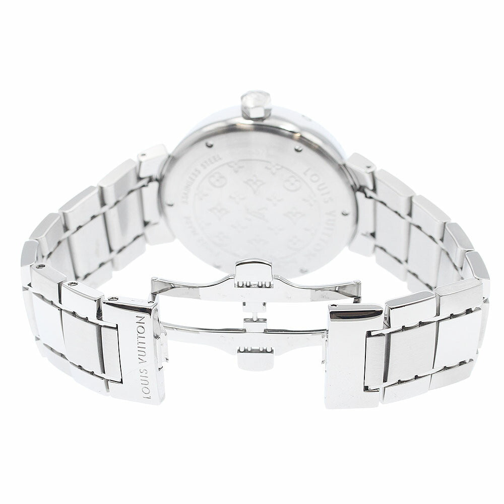 LOUIS VUITTON Q1112 Tambour Date Quartz Men's Watch Excellent Condition with Box and Warranty Card