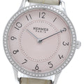 HERMES CA2.230 Slim de Diamond Bezel Quartz Women's Watch with Inner Box and Warranty Card