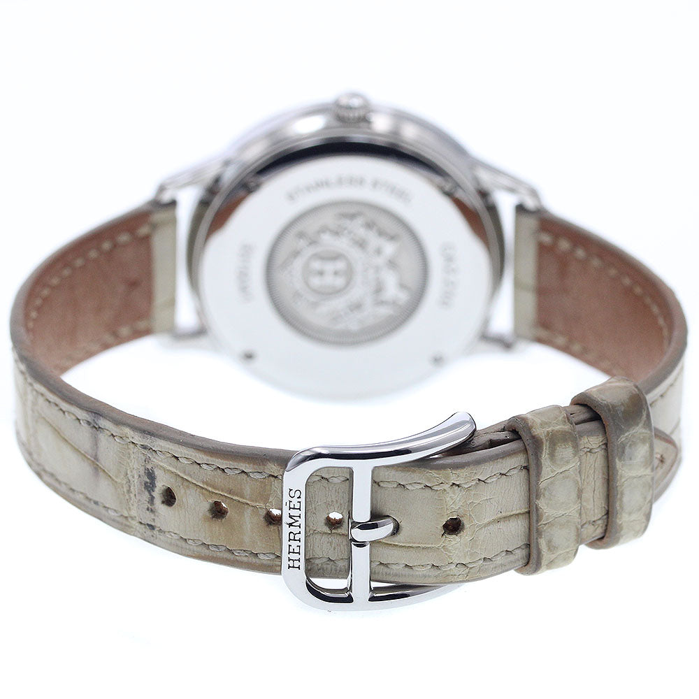 HERMES CA2.230 Slim de Diamond Bezel Quartz Women's Watch with Inner Box and Warranty Card