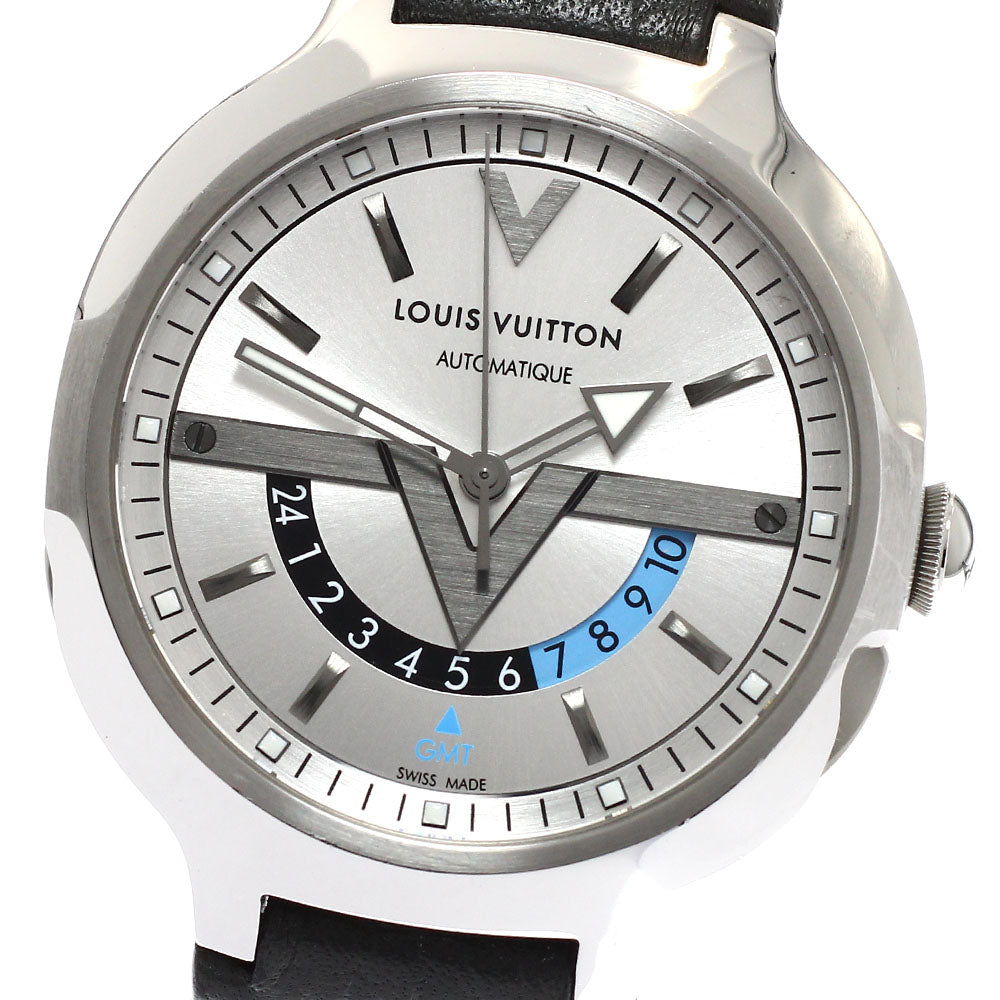 LOUIS VUITTON Q7D31 Voyager GMT Day & Night Automatic Men's Watch with Box and Warranty Card