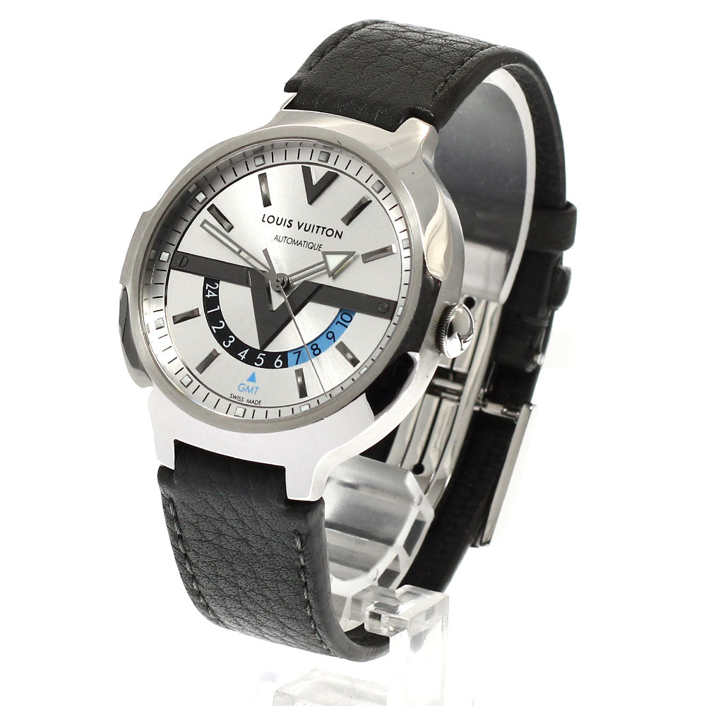 LOUIS VUITTON Q7D31 Voyager GMT Day & Night Automatic Men's Watch with Box and Warranty Card