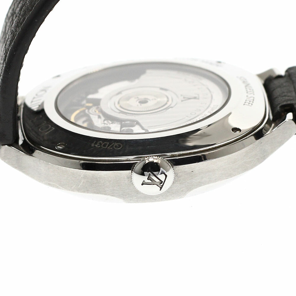 LOUIS VUITTON Q7D31 Voyager GMT Day & Night Automatic Men's Watch with Box and Warranty Card