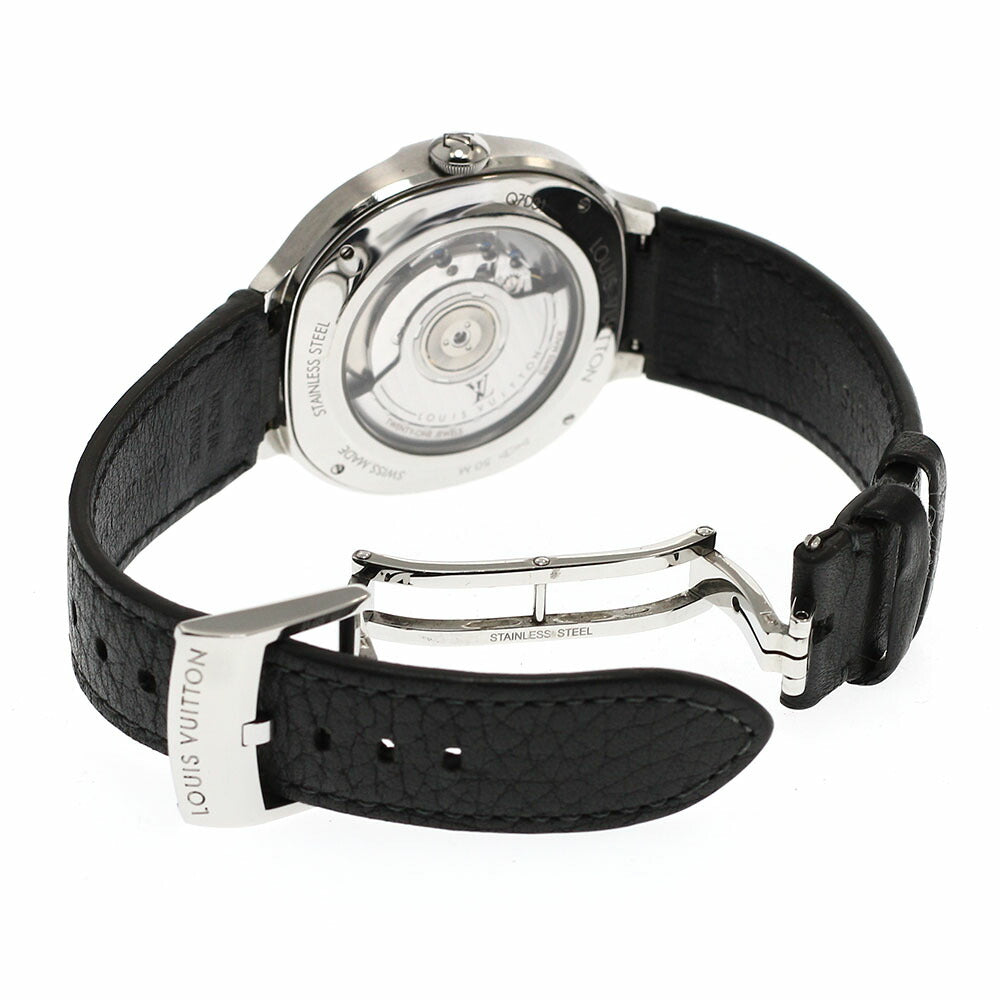 LOUIS VUITTON Q7D31 Voyager GMT Day & Night Automatic Men's Watch with Box and Warranty Card