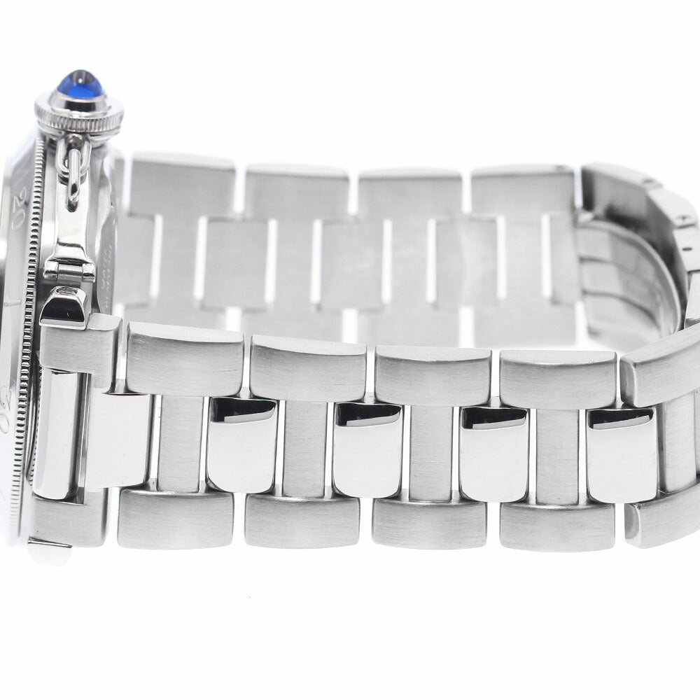 CARTIER W31037H3 Pasha 38mm GMT Power Reserve Automatic Men's Watch with Warranty Card