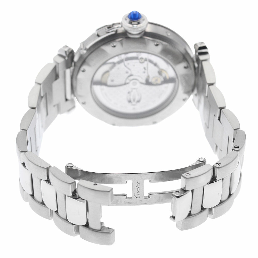 CARTIER W31037H3 Pasha 38mm GMT Power Reserve Automatic Men's Watch with Warranty Card