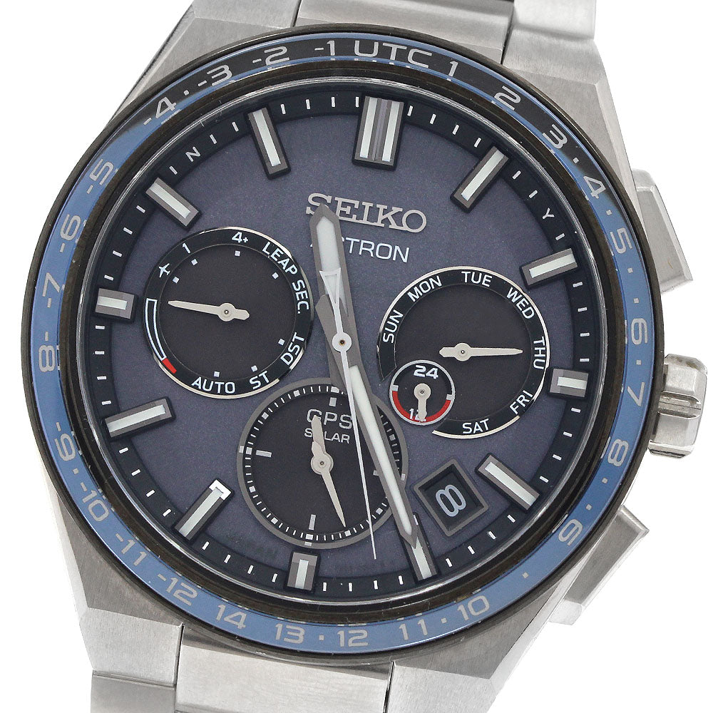 SEIKO SBXC111/5X53-0BR0 Astron GPS Day-Date Solar Radio-Controlled Men's Watch (Excellent Condition)