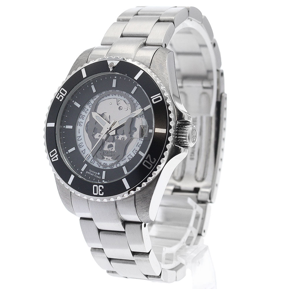 Lucien Pellat-Finet Skull Submariner Date See-Through Back Automatic Men's Watch