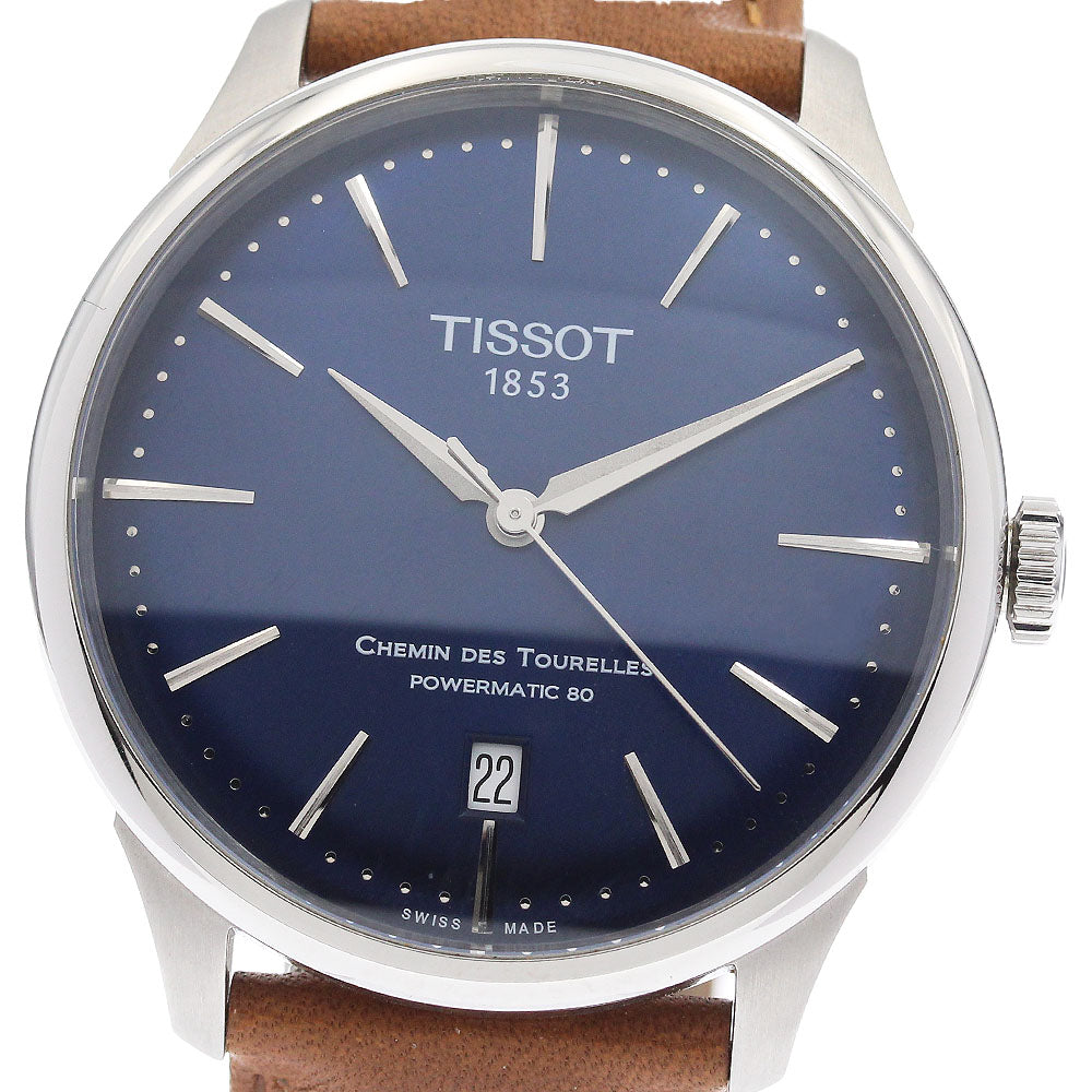TISSOT T139.807.16.041.00 Chemin des Tourelles Powermatic 80 Date Automatic Men's Watch Excellent Condition with Box and Warranty Card