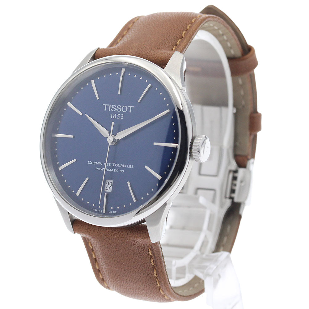 TISSOT T139.807.16.041.00 Chemin des Tourelles Powermatic 80 Date Automatic Men's Watch Excellent Condition with Box and Warranty Card