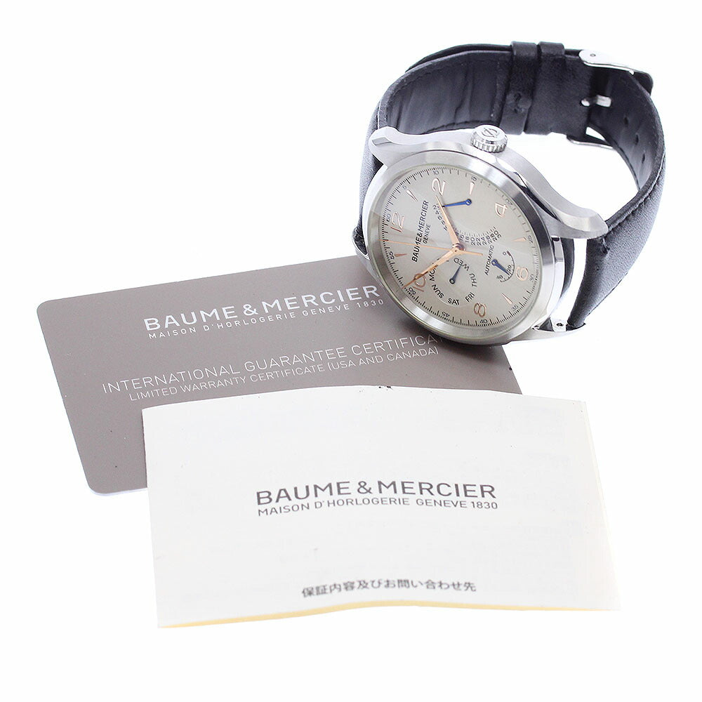 Baume & Mercier MOA10149 Clifton Retrograde Automatic Men's Watch Excellent Condition with Warranty.