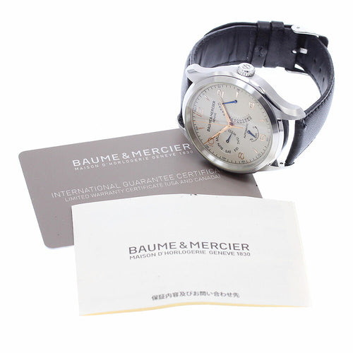 Baume & Mercier MOA10149 Clifton Retrograde Automatic Men's Watch Excellent Condition with Warranty.