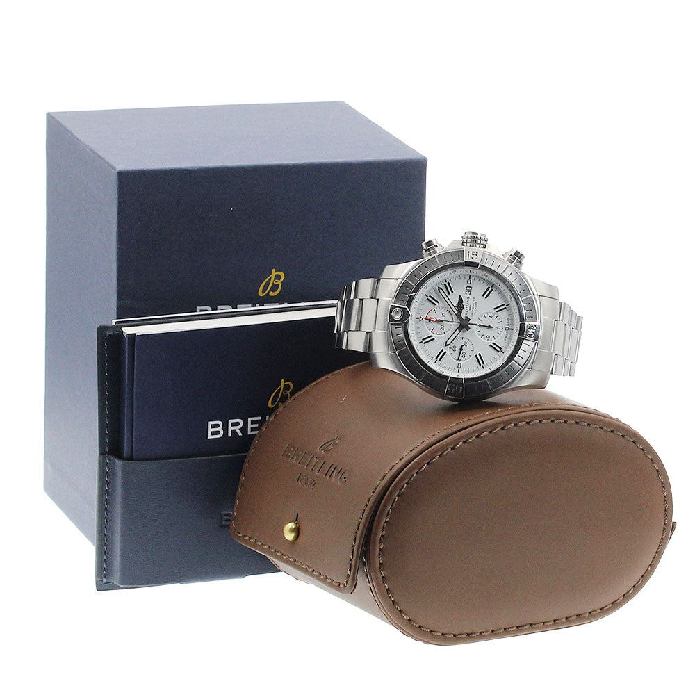 BREITLING A13375 Super Avenger Chronograph 48 Automatic Men's Watch with Box and Warranty Card