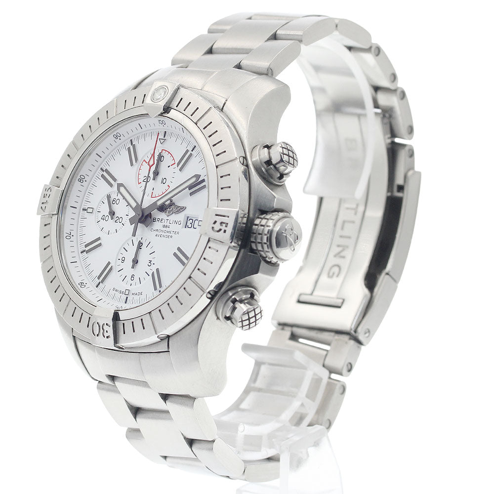 BREITLING A13375 Super Avenger Chronograph 48 Automatic Men's Watch with Box and Warranty Card