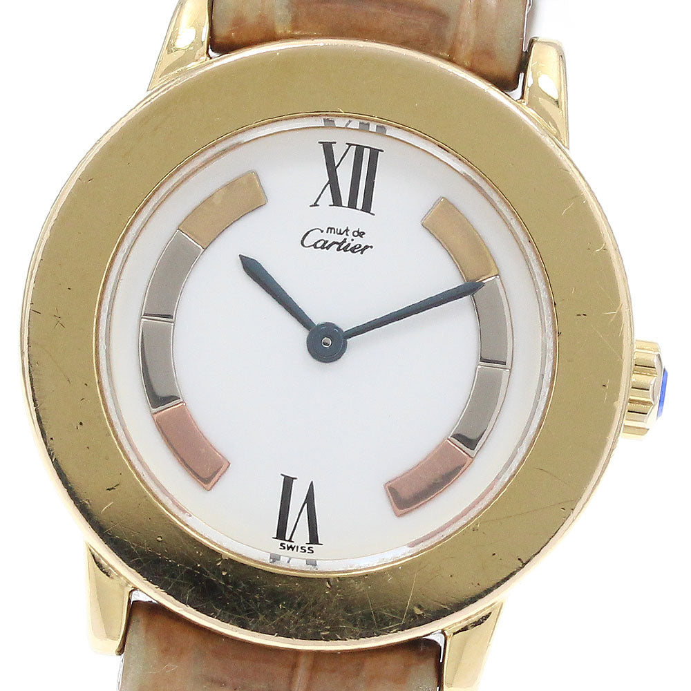 CARTIER W1009143 Mastrond Vermeil Quartz Ladies Watch with Warranty