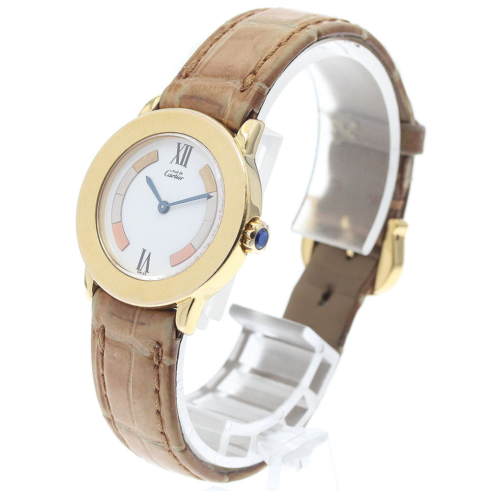 CARTIER W1009143 Mastrond Vermeil Quartz Ladies Watch with Warranty