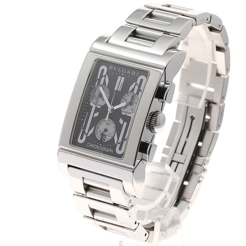 BVLGARI RTC49S Rettangolo Date Chronograph Quartz Men's Watch