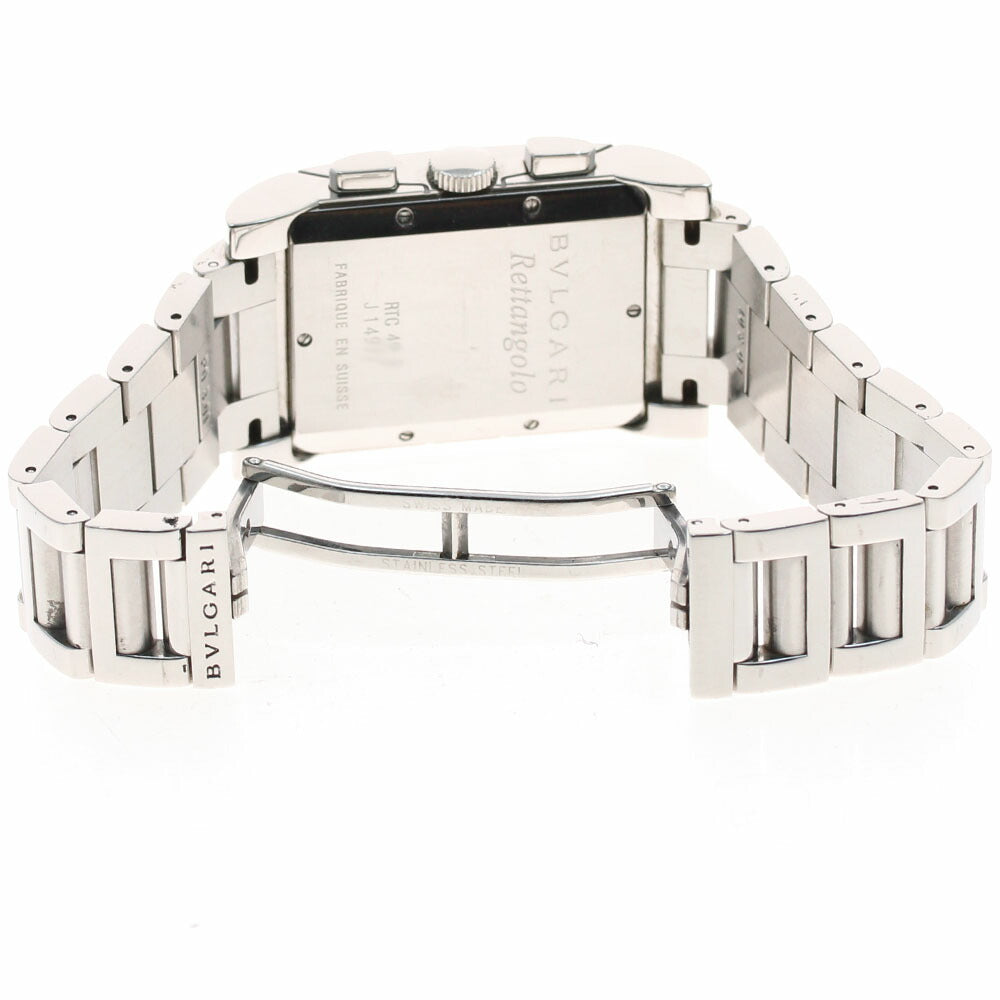 BVLGARI RTC49S Rettangolo Date Chronograph Quartz Men's Watch