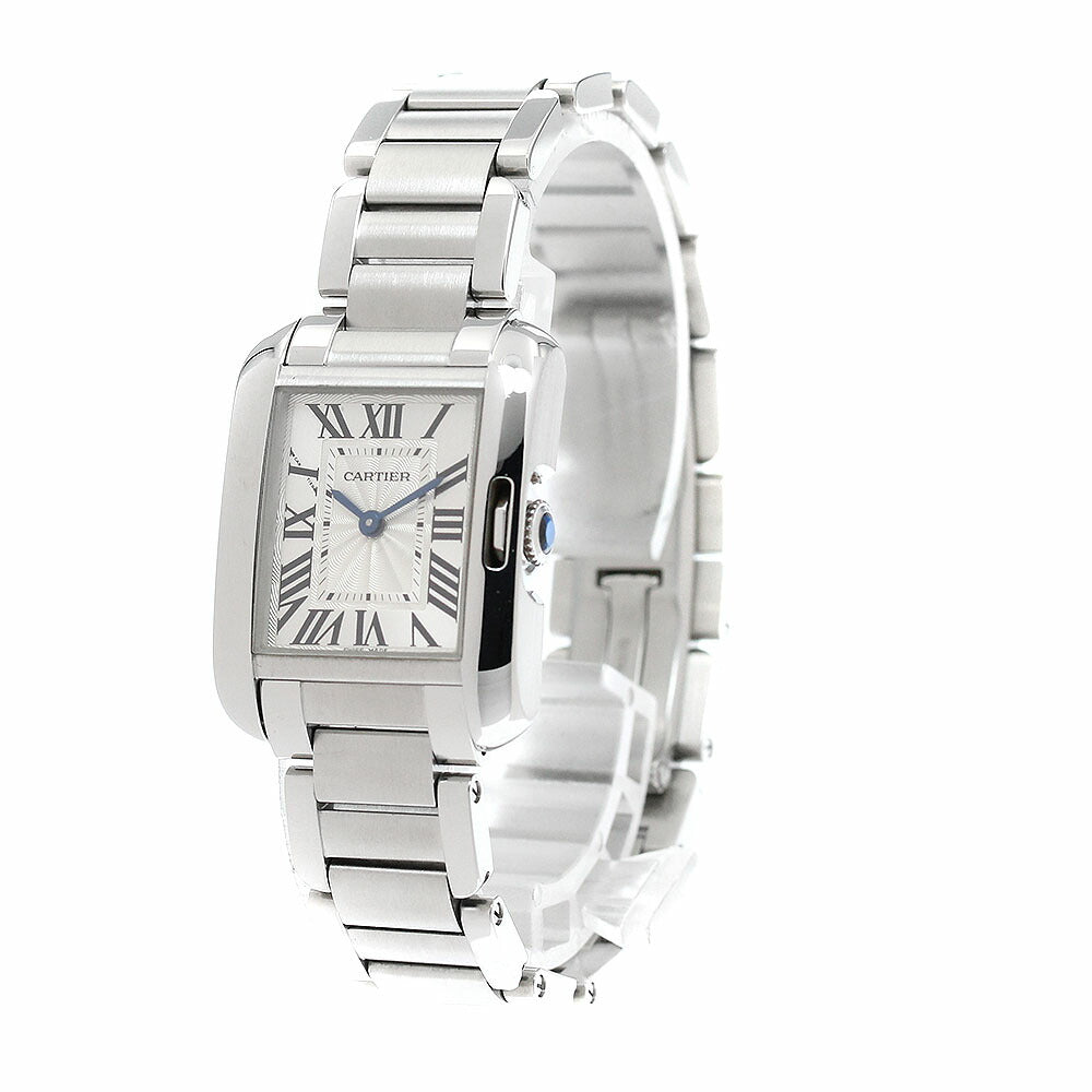 CARTIER W5310022 Tank Anglaise SM Quartz Women's Watch Excellent Condition with Warranty.