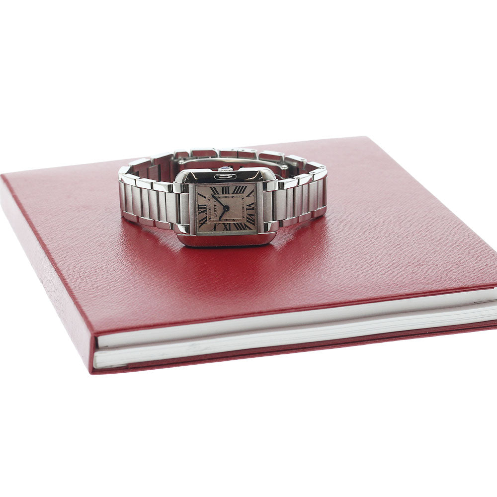 CARTIER W5310022 Tank Anglaise SM Quartz Women's Watch with Warranty