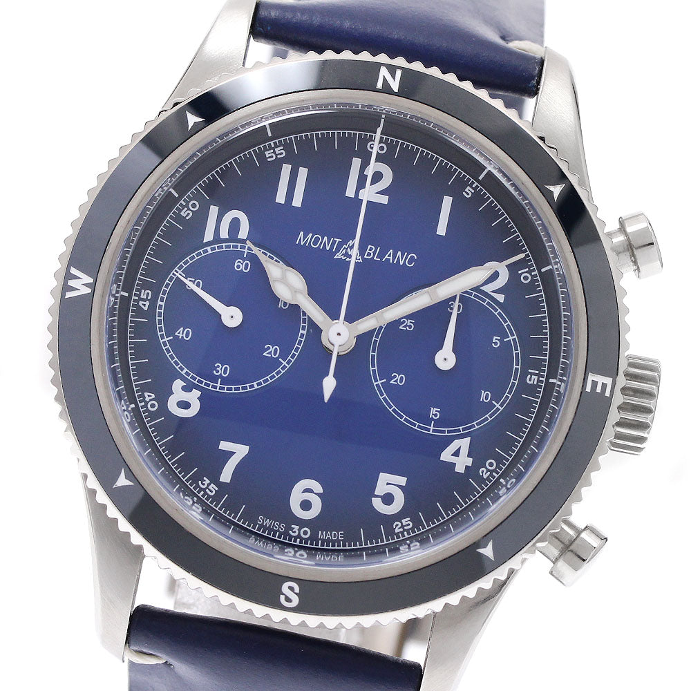 MONTBLANC 126912 1858 Automatic Chronograph Self-winding Men's Watch Excellent Condition