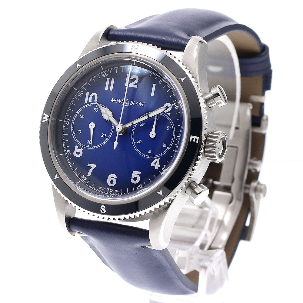 MONTBLANC 126912 1858 Automatic Chronograph Self-winding Men's Watch Excellent Condition