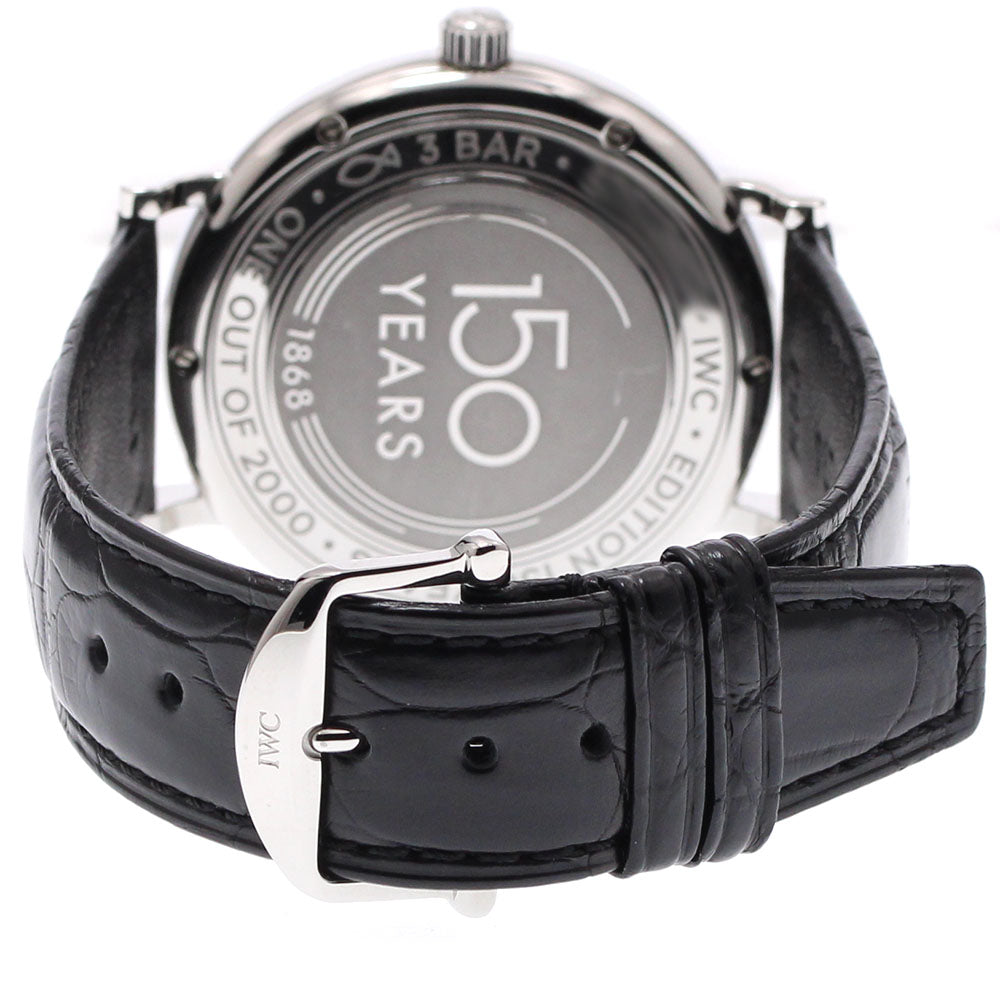 IWC SCHAFFHAUSEN IW356518 Portofino 150 Years Date Automatic Men's Watch Excellent Condition with Warranty.