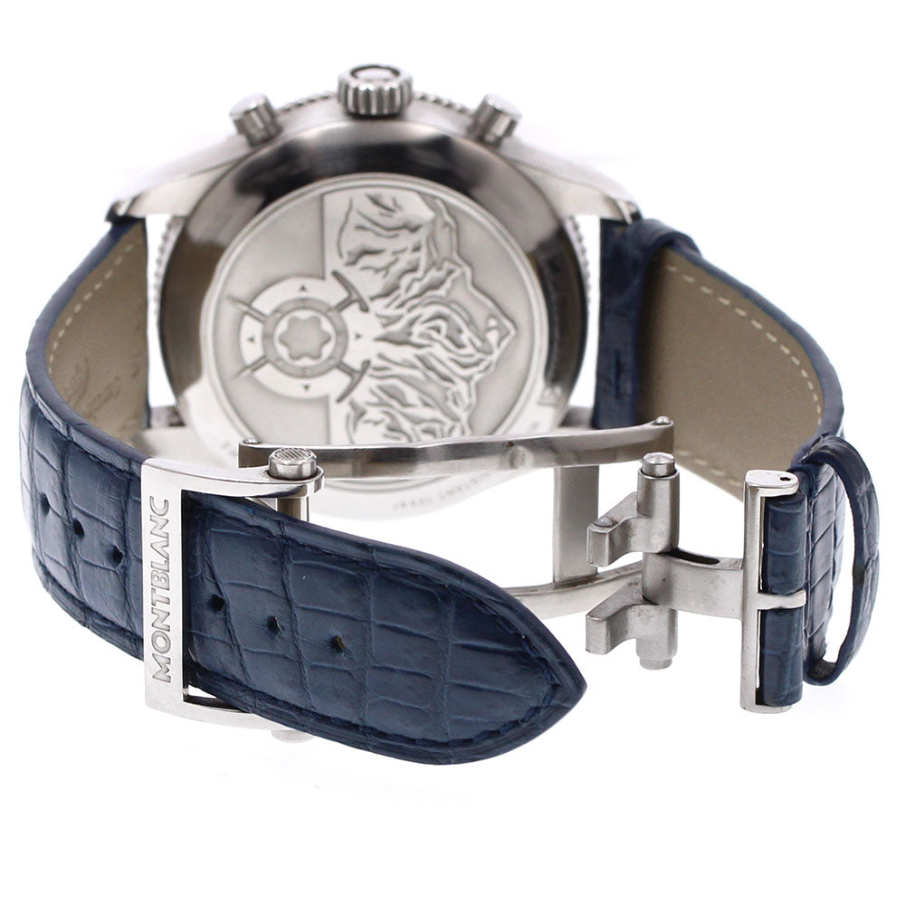 MONTBLANC 126912 1858 Automatic Chronograph Self-winding Men's Watch Excellent Condition with Warranty Card