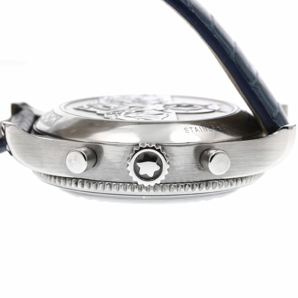 MONTBLANC 126912 1858 Automatic Chronograph Self-winding Men's Watch Excellent Condition with Warranty Card
