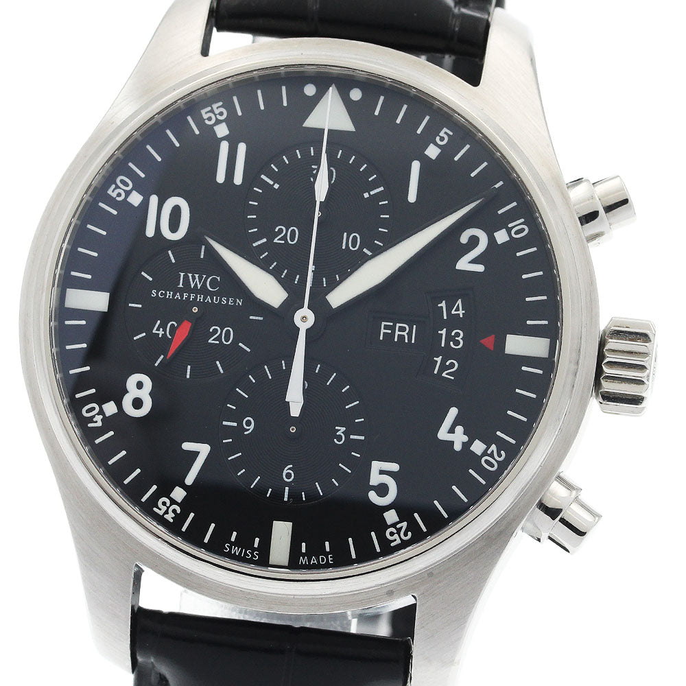 IWC SCHAFFHAUSEN IW377701 Pilot's Watch Chronograph Day-Date Automatic Men's Watch with Warranty Card