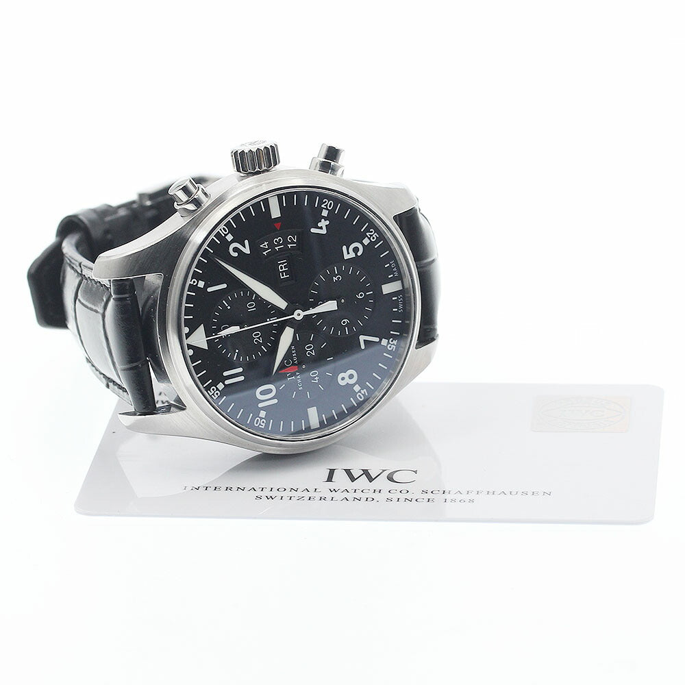 IWC SCHAFFHAUSEN IW377701 Pilot's Watch Chronograph Day-Date Automatic Men's Watch with Warranty Card