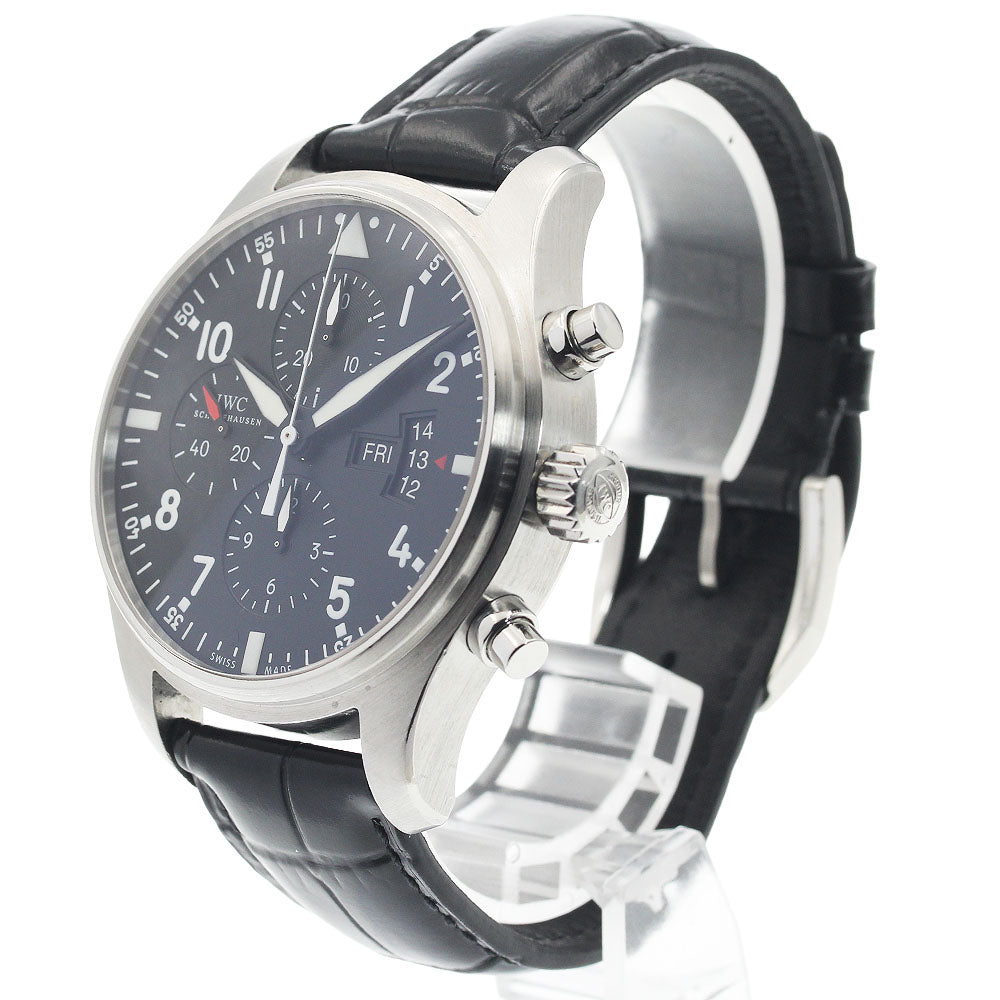 IWC SCHAFFHAUSEN IW377701 Pilot's Watch Chronograph Day-Date Automatic Men's Watch with Warranty Card