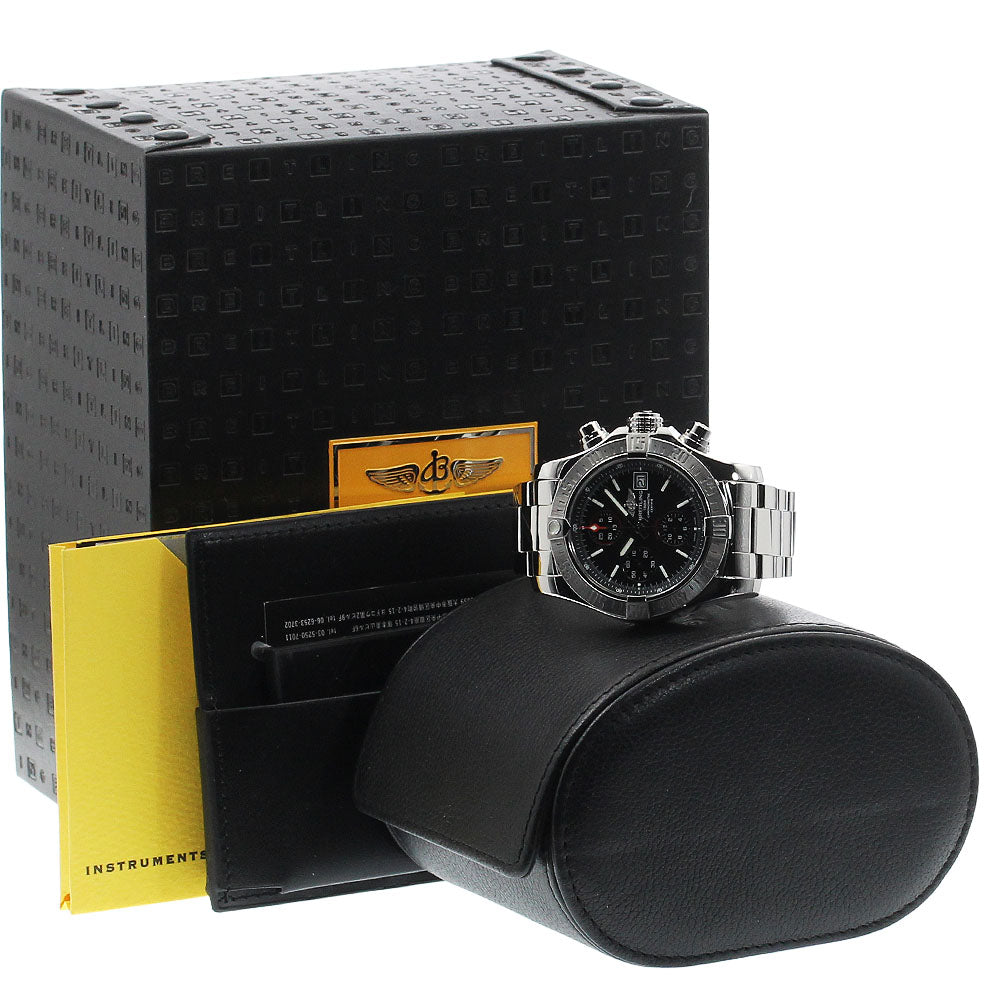 BREITLING A13381 Avenger II Date Automatic Men's Watch Excellent Condition with Box and Warranty Card