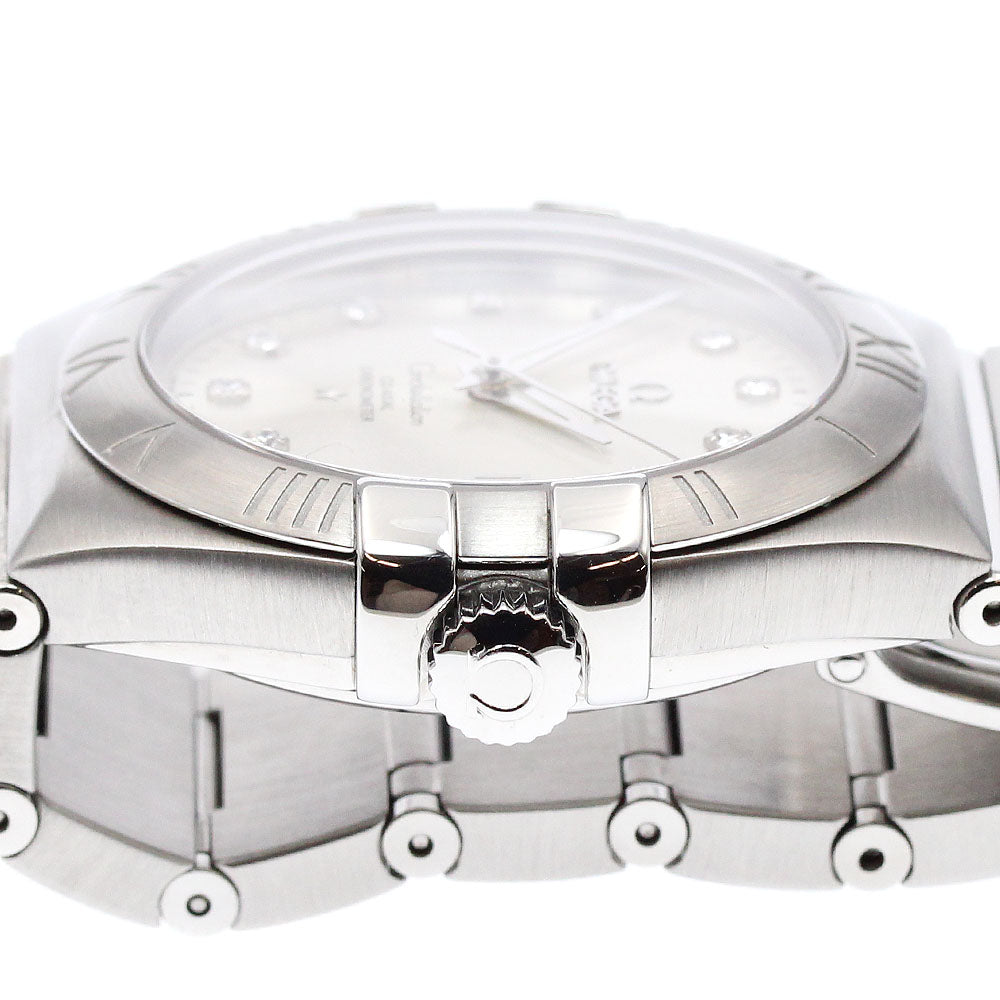 OMEGA 123.10.35.20.52.001 Constellation Date 11P Diamond Automatic Men's Watch Excellent Condition with Warranty Card
