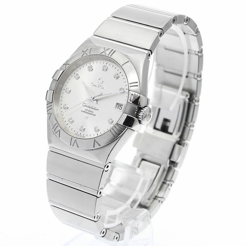 OMEGA 123.10.35.20.52.001 Constellation Date 11P Diamond Automatic Men's Watch with Warranty