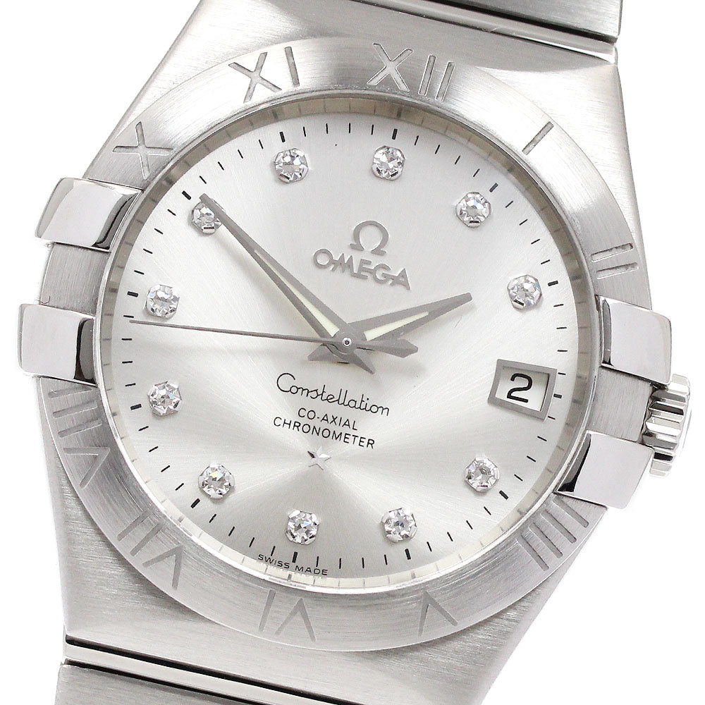 OMEGA 123.10.35.20.52.001 Constellation Date 11P Diamond Automatic Men's Watch (Good Condition)