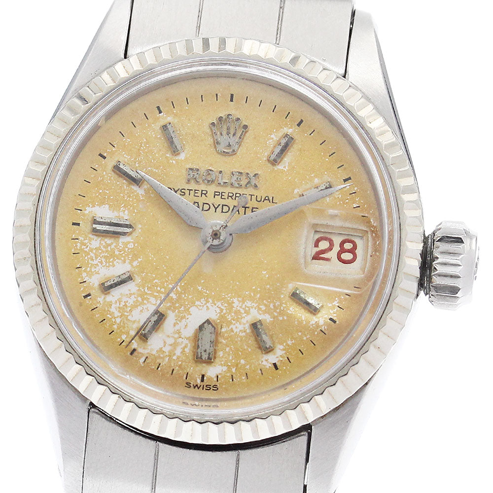 ROLEX 6517 Oyster Perpetual Lady-Date Cal.1130 WG Bezel Automatic Women's Watch