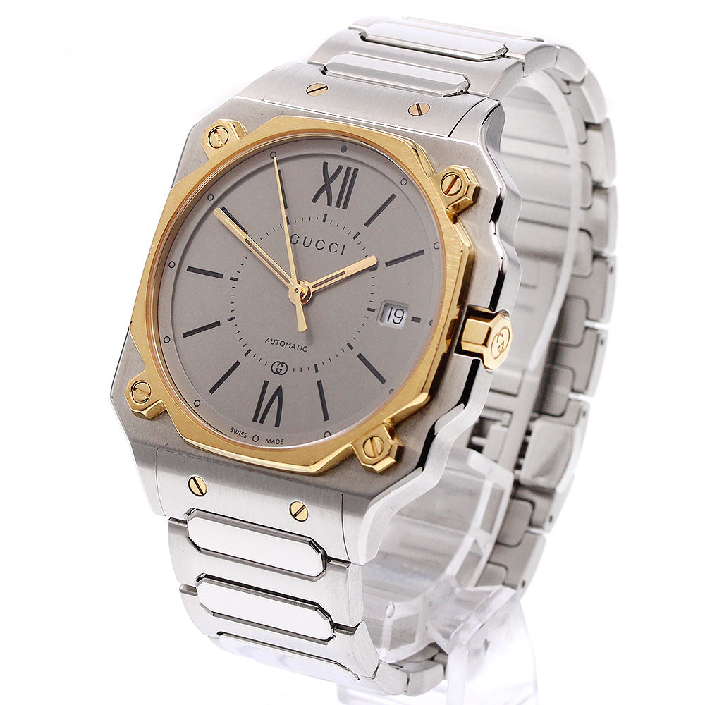 GUCCI YA166403 G-Flat Date Automatic Men's Watch Excellent Condition with Box
