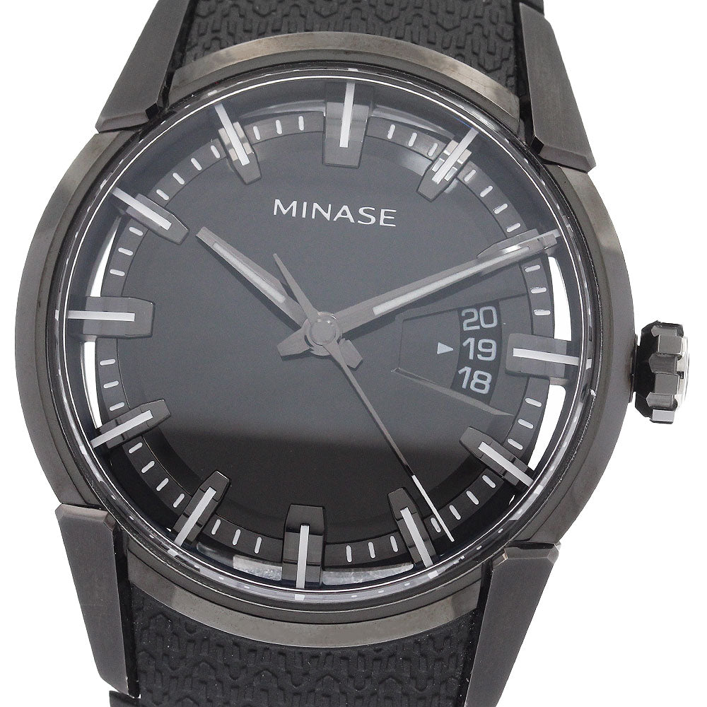MINASE VM04-R03SD All Black Divide Date Automatic Men's Watch Excellent Condition with Box