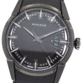 MINASE VM04-R03SD All Black Divide Date Automatic Men's Watch Excellent Condition with Box