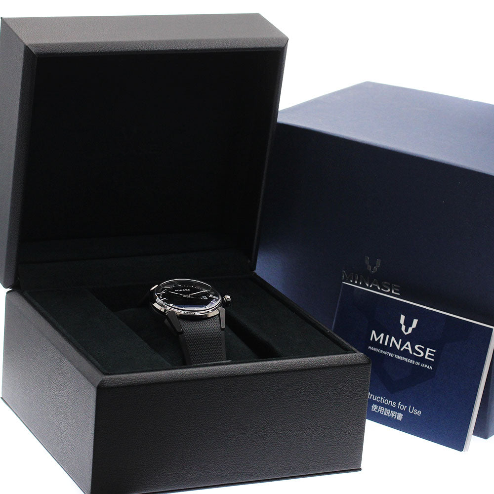 MINASE VM04-R03SD All Black Divide Date Automatic Men's Watch Excellent Condition with Box