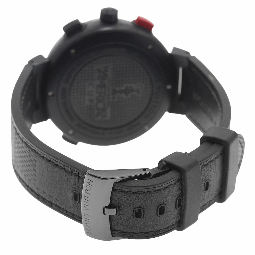 LOUIS VUITTON Q101A Tambour America's Cup Chronograph Quartz Men's Watch with Box