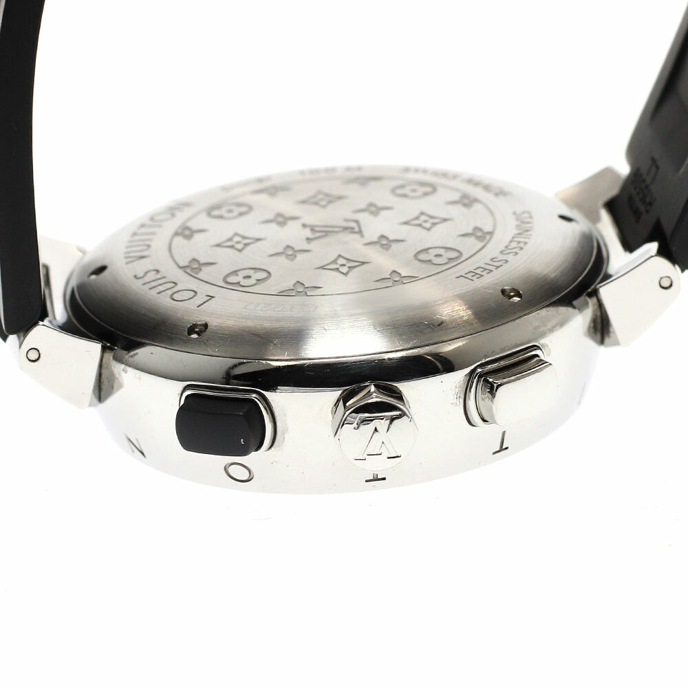 LOUIS VUITTON Q102D Tambour Regatta Chronograph Alarm Quartz Men's Watch with Box and Warranty Card
