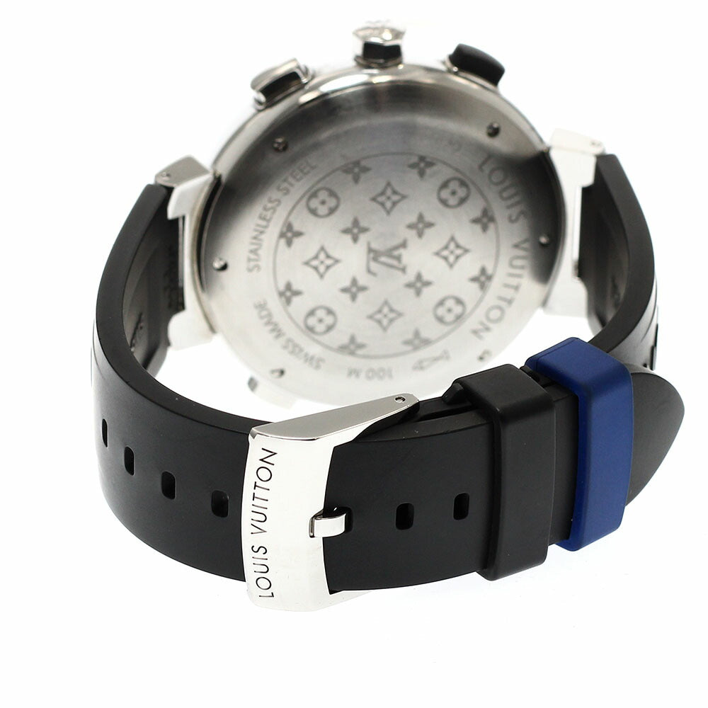 LOUIS VUITTON Q102D Tambour Regatta Chronograph Alarm Quartz Men's Watch with Box and Warranty Card